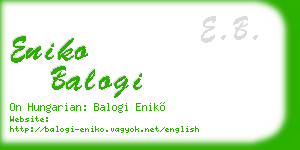 eniko balogi business card